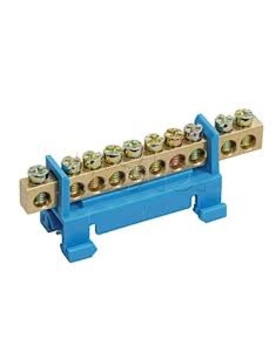 Шина PE земля с DIN-изолятором типа «Стойка» ШНИ-6х9-12-С-Ж IEK YNN10-69-12P-K05 в Таганроге Клеммные колодки Pintop.ru