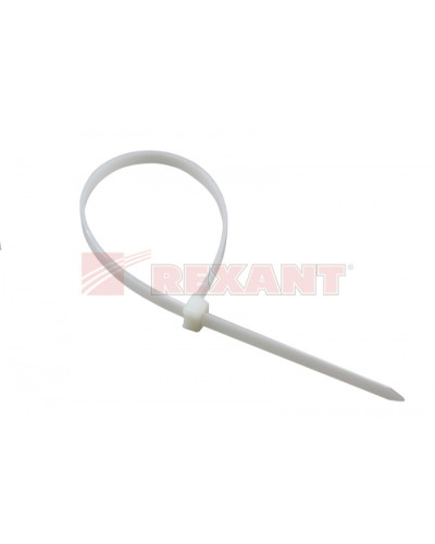 Хомут-стяжка нейлоновый 3х150 мм белый (100шт/уп) REXANT 07-0150 в Таганроге Стяжки-хомуты Pintop.ru