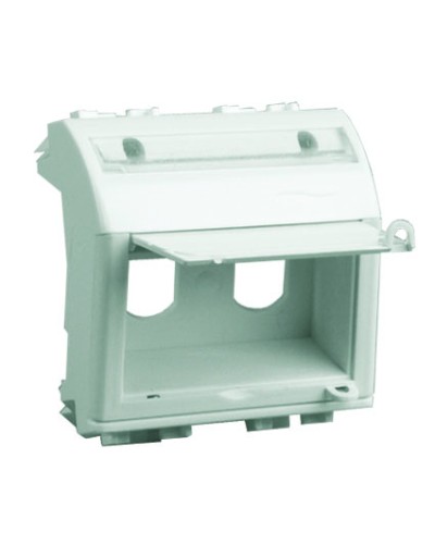 Адаптер для двух оптоволоконных разъемов типа ST, белый, 2 мод. DKC 76615B в Таганроге Аксессуары для кабель-канала Pintop.ru