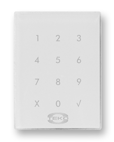 Клавиатура сенсорная Теко Астра-КТМ-С (белая) в Таганроге Радиоканальные системы безопасности Теко Pintop.ru