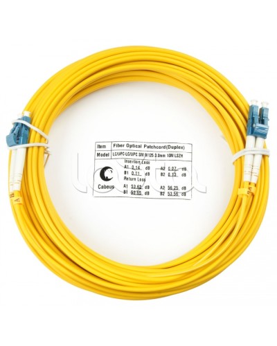 Шнур оптический duplex LC-LC 9/125 sm 20м LSZH Cabeus FOP(d)-9-LC-LC-20m в Таганроге Патч-корды оптические Pintop.ru
