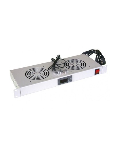 Модуль вентиляторный с термостатом 19 1U с 2-мя вентиляторами REXANT 04-2604 в Таганроге Вентиляторные модули Pintop.ru