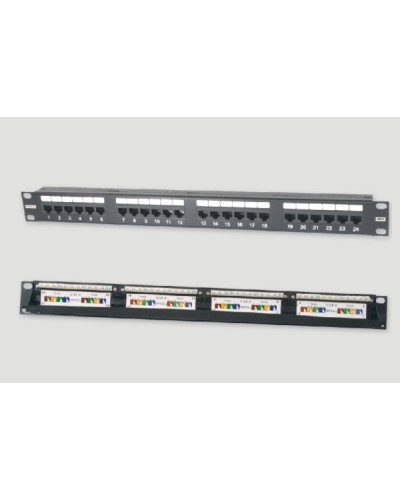 Патч-панель 19, 1U, 24xRJ45 категория 6 Eurolan (27B-U6-24BL) в Таганроге Патч панель Pintop.ru