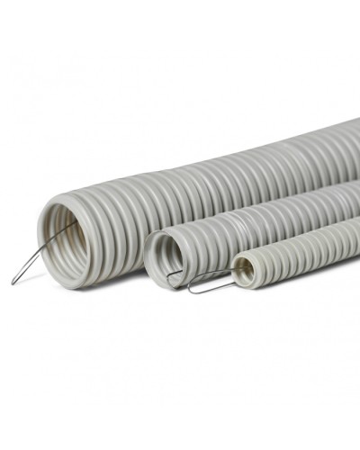 Труба гофр. тяжелая самозатух. ТГТ СЗПВХ 20 мм с зондом (100 м) ПожТехКабель в Таганроге Труба гофрированная Pintop.ru