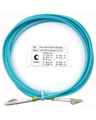 Патч-корд волоконно-оптический MM 50/125 duplex LC-LC LSZH (3м) Cabeus FOP-50-LC-LC-3m в Таганроге Патч-корды оптические Pintop.ru