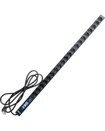 Блок розеток вертикальный 20xSchuko, 250V, 16A, шнур 3 метра, вилка Schuko TWT TWT-PDV-20GS-GP в Таганроге Блоки розеток Pintop.ru