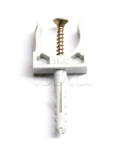 Держатель с защелкой и дюбелем, д.16 мм DKC 51316 в Таганроге Держатели, клипсы, скобы Pintop.ru