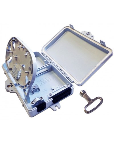 Бокс распределительный настенный на 6 волокон, наружной установки LANMASTER LAN-FDB-FTTH06/OUT в Таганроге Кросс оптический Pintop.ru