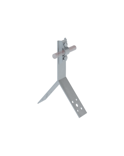 Коньковый держатель болтовой для прутка Ø 5-10 мм H80 мм CU КМ-Профиль (KDB-H80-D5-10 CU) в Таганроге Монтажные материалы Pintop.ru