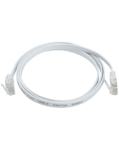 ITK Коммутационный шнур плоский кат.6 UTP 5м белый (PC08-C06U-5M-FL) в Таганроге Патч-корды и пигтейлы Pintop.ru