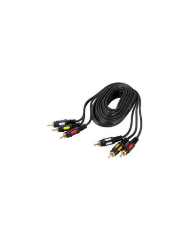 Шнур 3 RCA Plug - 3 RCA Plug 1.5 м GOLD (10шт/уп) REXANT 17-0212 в Таганроге Патч-корды и пигтейлы Pintop.ru