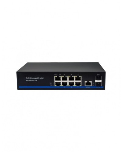 Управляемый L2 PoE коммутатор Gigabit Ethernet на 8 RJ45 PoE + 2 x GE SFP порта NST NS-SW-8G2G-PL в Таганроге Коммутаторы Pintop.ru