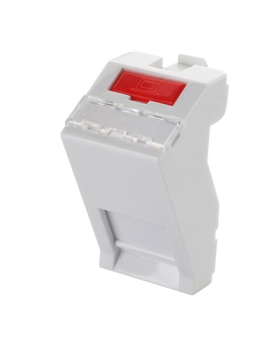 Адаптер 45 × 22,5 мм для 1 модуля Keystone, наклонный, белый Eurolan (16B-45-05WT) в Таганроге Модули Keystone Pintop.ru