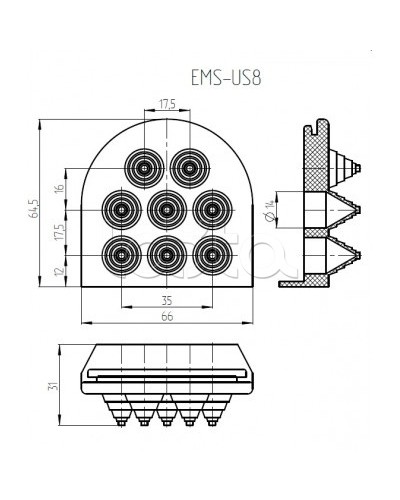 Ввод кабельный Elbox EMS-US8 в Таганроге Аксессуары для стоек и шкафов Pintop.ru