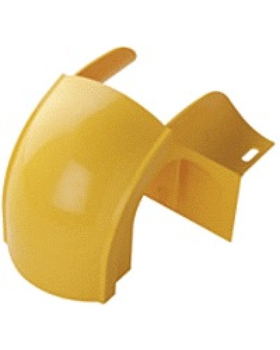 Спуск кабельный под трубу, с крышкой для лотка 120 мм, желтый LANMASTER LAN-OT120-OS в Таганроге Аксессуары для кабель-канала Pintop.ru