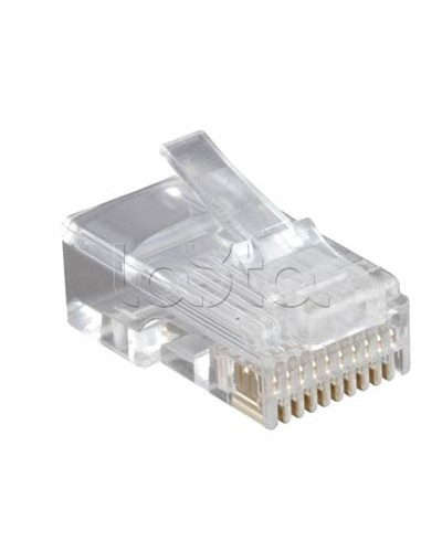 Разъем RJ-50(10P10C), универсальный (для одножильного и многожильного кабеля), для круглого кабеля, напыление 6µ/ 6 микродюймов (10шт) Hyperline PLUG-10P10C-U-06 в Таганроге Коннекторы и разъемы Pintop.ru