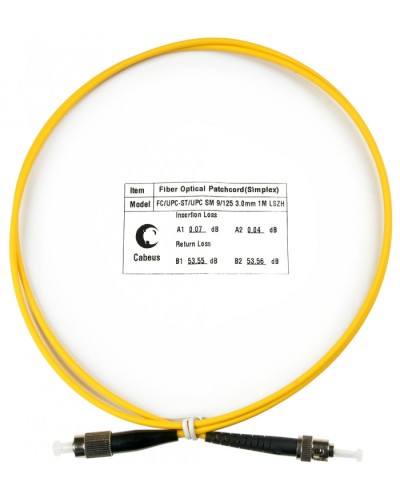 Шнур оптический simplex FC-ST 9/125 sm 1м LSZH Cabeus FOP(s)-9-FC-ST-1m в Таганроге Патч-корды оптические Pintop.ru