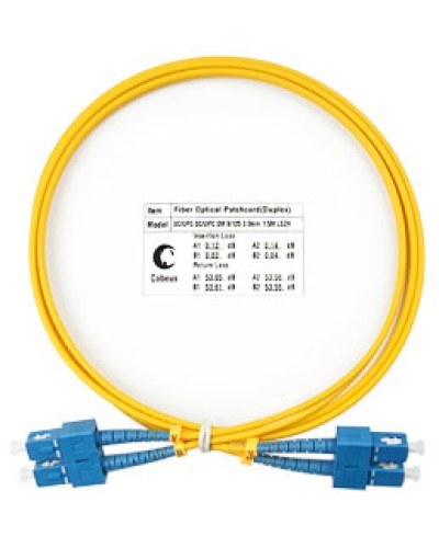 Патч-корд волоконно-оптический SM 9/125 duplex SC/SC LSZH (1,5 м) Cabeus FOP(d)-9-SC-SC-1,5M в Таганроге Патч-корды оптические Pintop.ru