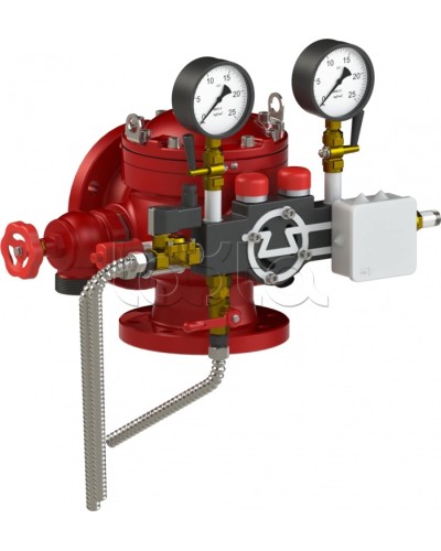 Узел управления дренчерный с комбинированным приводом Спецавтоматика УУ-Д100/1,6 (Э24, Г0,07)-ВФ.О4 в Таганроге Устройства пуска водяного пожаротушения Pintop.ru