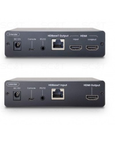 Удлинитель DisplayPort 4K(60Гц), USB, аудио, RS232 по кабелю витой пары(CAT6a) до 100м (HDBaseT) SC&T DP02U-4K6G в Таганроге Видеоусилители, Модуляторы, Делители Pintop.ru