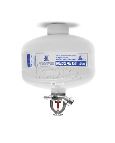 Модуль порошкового пажаротушения ПОЖТЕХНИКА МПП-2,5/68 МИГ (температура срабатывания +68°С) (белый) в Таганроге Огнетушители Pintop.ru