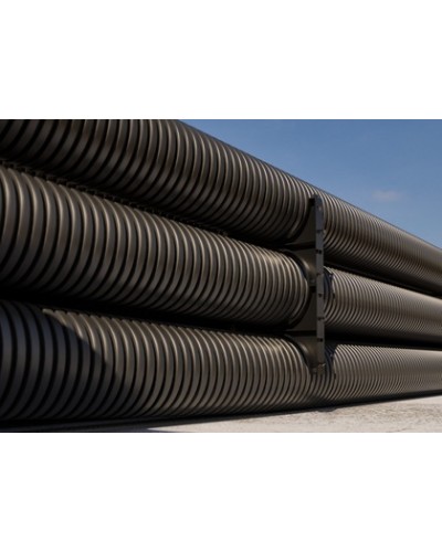 Двустенная труба ПНД гибкая для открытой прокладки д.40мм, SN23, 450Н, УФ, с протяжкой DKC 151940100 в Таганроге Труба гофрированная Pintop.ru