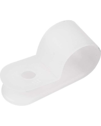 Кабельная скоба под винт 6 мм, белая, упаковка 50 шт. REXANT (07-4406) в Таганроге Держатели, клипсы, скобы Pintop.ru