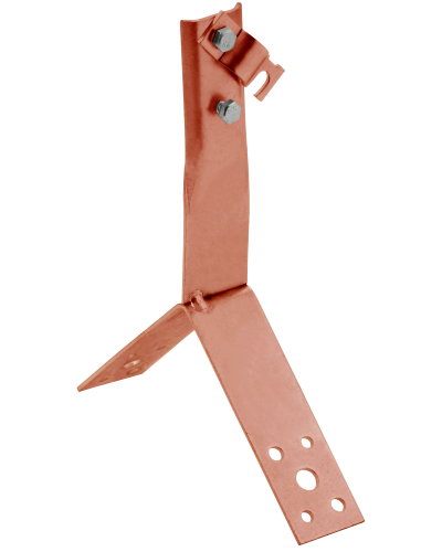 Держатель проводника круглого 6-10мм винтовой для конька h=100мм медь IEK (ZDP80-50-4-16-100) в Таганроге Крепеж Pintop.ru