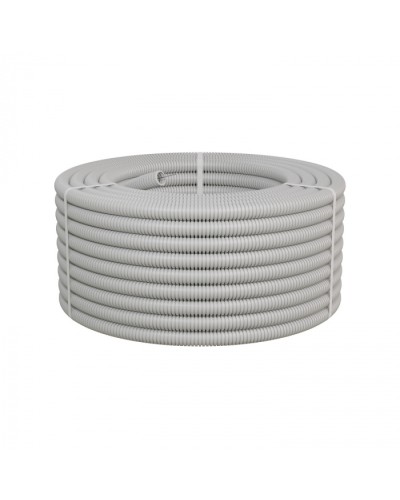 Труба ПНД-FRUF гофрир. тяжелая, с зондом, без галогена, трудногорючая, атмосферостойкая,цвет серый, диам. 25мм (50м) Экопласт (21125HFR-UF) в Таганроге Труба гофрированная Pintop.ru