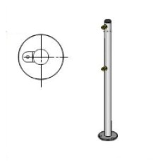 Стойка ограждения с 2-мя полупетлями под поворотную створку или секцию одностороняя Oxgard Стойка ограждения с 2-мя полупетлями односторонняя (ВЗР 1996.09.10)