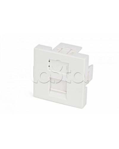 Вставка 45x45 (аналог Mosaic) для 1 модуля формата Keystone Jack, со шторкой Hyperline SIP2-1K-M45-45 в Таганроге Модули Keystone Pintop.ru