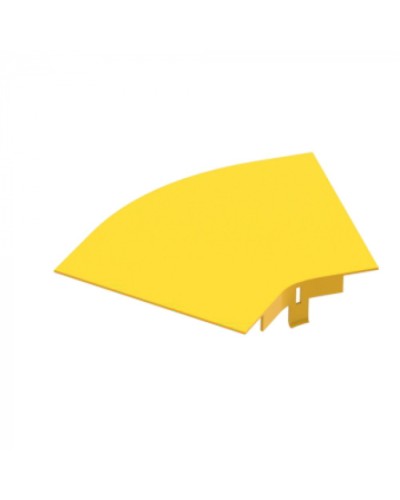 Крышка горизонтального поворота 45° оптического лотка 240 мм, желтая LANMASTER (LAN-OT240-HC45C) в Таганроге Аксессуары для лотков Pintop.ru