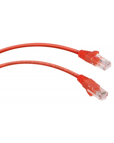 Патч-корд UTP, категория 5e, 0.5 м, неэкранированный, красный Cabeus PC-UTP-RJ45-Cat.5e-0.5m-RD в Таганроге Патчкорды (медные) Pintop.ru