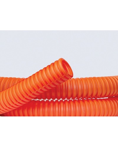 Труба ПНД гибкая гофр. д.40мм, лёгкая без протяжки, 20м, цвет оранжевый DKC 70940 в Таганроге Труба гофрированная Pintop.ru