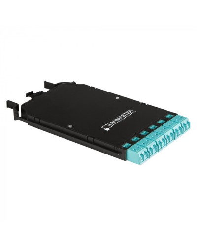 Компактная MPO кассета OS2, 12xLC, тип B, низкие потери, черная LANMASTER (LAN-MCCB-1M-12LC/OS2) в Таганроге Патч-корды оптические Pintop.ru