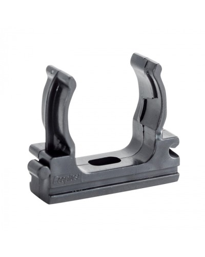 CF32G Держатель (клипса), без галогена, для труб D32мм, цвет чёрный (10шт) Экопласт (41732-10HF-BL) в Таганроге Держатели, клипсы, скобы Pintop.ru