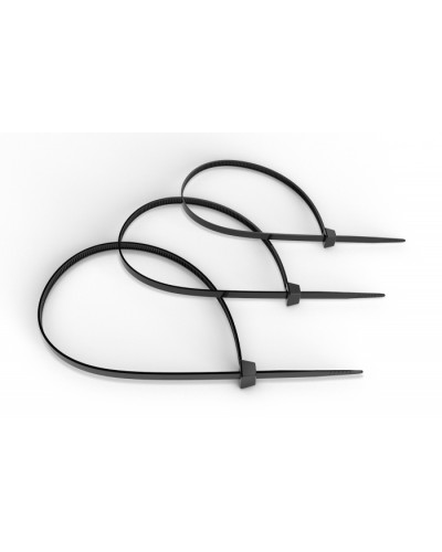 Стяжка нейлоновая неоткрывающаяся, безгалогенная (halogen free), 300x3.6мм, черная (100 шт) Cabeus CTBL-300 в Таганроге Аксессуары для кабель-канала Pintop.ru