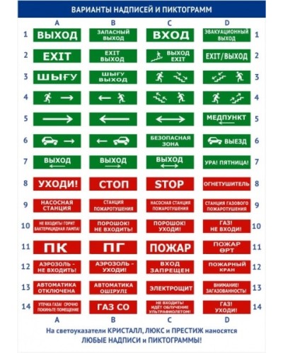 Оповещатель световое табло со скрытой надписью и встроенной звуковой сиреной Электротехника и Автоматика ЛЮКС-12-К СН Газ уходи в Таганроге Оповещатели Pintop.ru