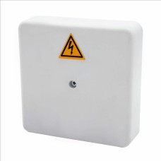 Коробка распределительная огнестойкая КРОПС-П2, IP41, габаритные размеры 100х100х30 мм, для кабелей сечением до 2,5 мм2, 4 клеммы КМ-Профиль (FRJB-KM-P2-2.5-04-КРОПС-IP41)