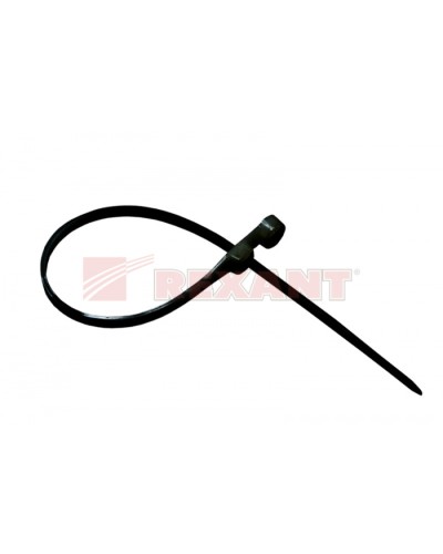 Хомут-стяжка нейлоновый под винт 3.6х150 мм чёрный (100шт/уп) REXANT 07-0155 в Таганроге Стяжки-хомуты Pintop.ru