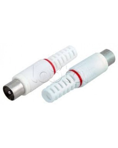 Разъем штекер TV без пайки Белый (100шт/уп) PROCONNECT 05-2041-2 в Таганроге Коннекторы Pintop.ru