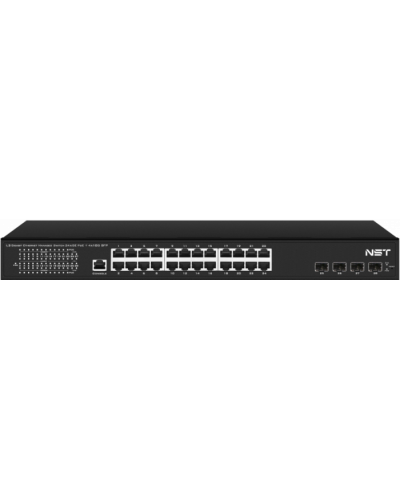 Управляемый L3 PoE коммутатор на 24xGE RJ-45 c PoE + 4х10G SFP+ порта NST NS-SW-24G4G10-PL в Таганроге Коммутаторы Pintop.ru