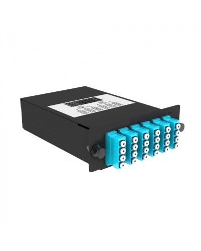 Кассета кроссовая черный Cabeus (FO-9-2x12MPO(m)/А-24xLC/U-A-BK) в Таганроге Кросс оптический Pintop.ru