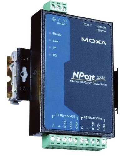Сервер 2-портовый RS-422/485 в Ethernet Moxa NPort 5232 в Таганроге Дополнительное оборудование для ОПС Pintop.ru