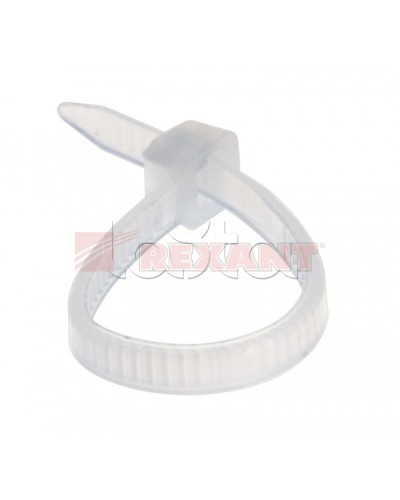 Хомут-стяжка нейлоновый 2.5х80 мм белый (100шт/уп) REXANT 07-0080 в Таганроге Стяжки-хомуты Pintop.ru
