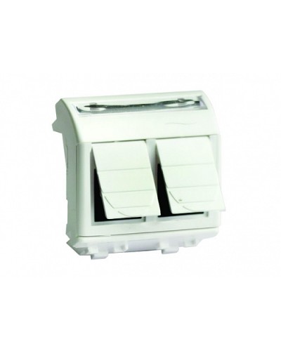 Комп.роз. RJ45 кат.6 (2 разъема 8P8C, Hyperline) Brava, белая, 2М DKC (76452B) в Таганроге Розетки компьютерные и телефонные Pintop.ru