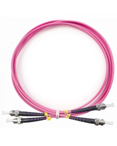 Шнур оптический duplex ST-ST 50/125 mm OM4 1,5м LSZH Cabeus FOP-50-OM4-ST-ST-1,5m в Таганроге Патч-корды оптические Pintop.ru