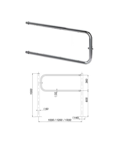 Створка ограждения поворотная 1300 мм Oxgard ВЗР 1996.09.03-02 в Таганроге Ограждения Pintop.ru