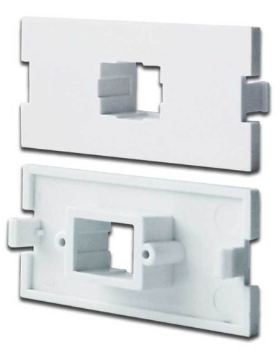 Вставка модульная под SC симплексный адаптер в розетку LAN-MB, белая LANMASTER LAN-MBP-1SC-WH в Таганроге Коннекторы Pintop.ru