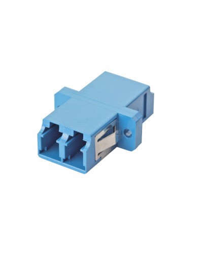 Оптический адаптер OS2, дуплекс LC, с фланцами, синий Eurolan (36A-S2-2L-02BU) в Таганроге Проходные адаптеры и розетки оптические Pintop.ru